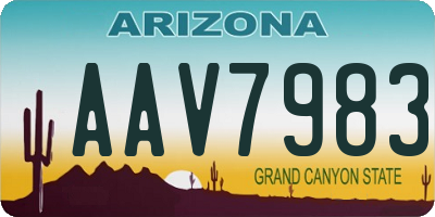 AZ license plate AAV7983