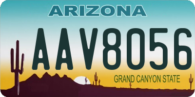 AZ license plate AAV8056
