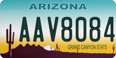 AZ license plate AAV8084
