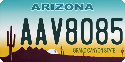 AZ license plate AAV8085