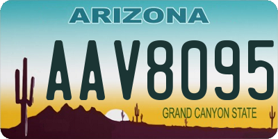 AZ license plate AAV8095