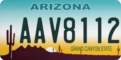 AZ license plate AAV8112