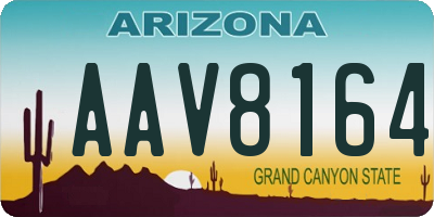 AZ license plate AAV8164