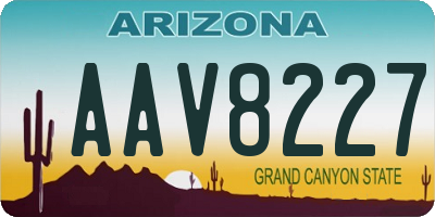 AZ license plate AAV8227