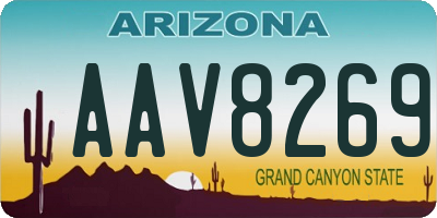 AZ license plate AAV8269