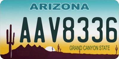 AZ license plate AAV8336