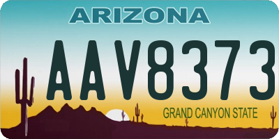 AZ license plate AAV8373