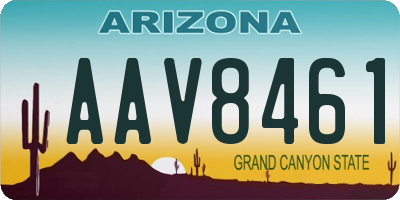 AZ license plate AAV8461