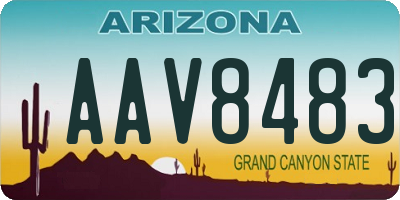AZ license plate AAV8483
