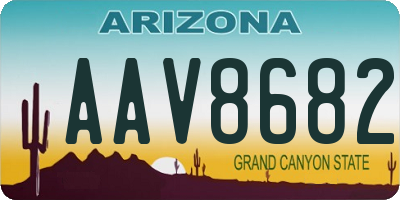 AZ license plate AAV8682