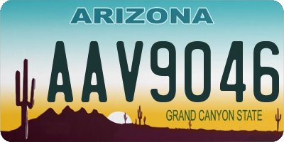 AZ license plate AAV9046