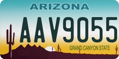 AZ license plate AAV9055