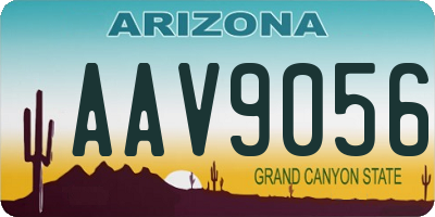 AZ license plate AAV9056