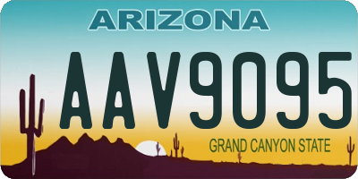 AZ license plate AAV9095