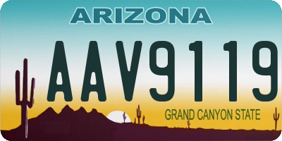 AZ license plate AAV9119