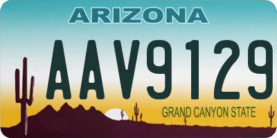AZ license plate AAV9129