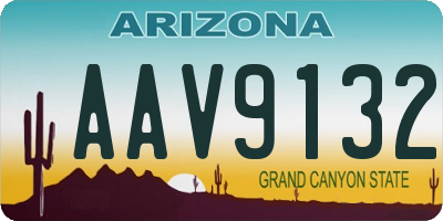 AZ license plate AAV9132