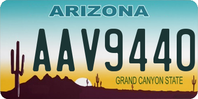 AZ license plate AAV9440