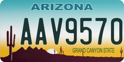 AZ license plate AAV9570