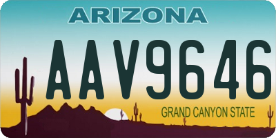 AZ license plate AAV9646