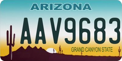AZ license plate AAV9683