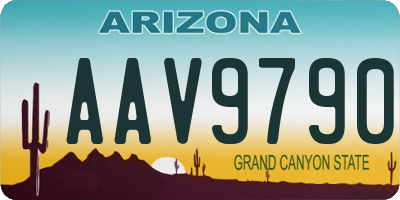 AZ license plate AAV9790