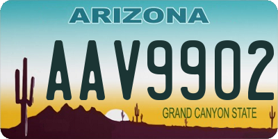 AZ license plate AAV9902