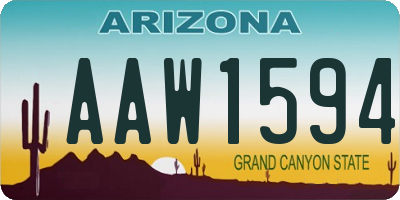 AZ license plate AAW1594
