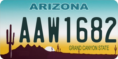 AZ license plate AAW1682