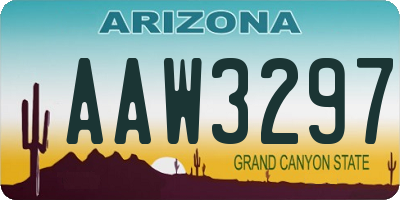 AZ license plate AAW3297