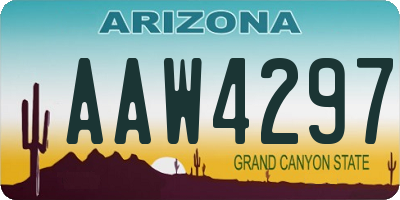 AZ license plate AAW4297