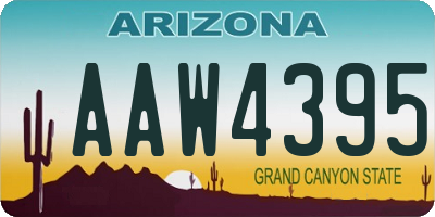 AZ license plate AAW4395