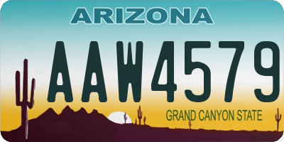 AZ license plate AAW4579
