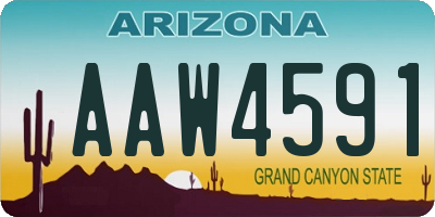 AZ license plate AAW4591