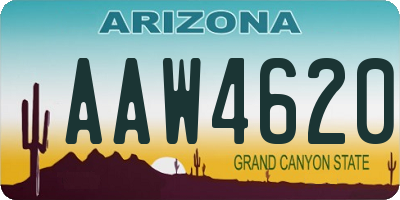 AZ license plate AAW4620