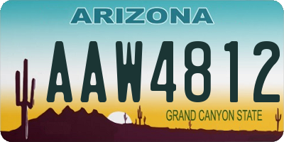 AZ license plate AAW4812