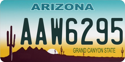 AZ license plate AAW6295