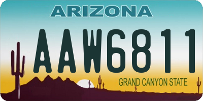 AZ license plate AAW6811