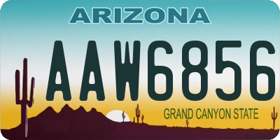 AZ license plate AAW6856