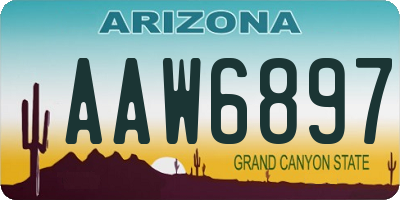 AZ license plate AAW6897