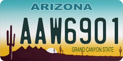 AZ license plate AAW6901