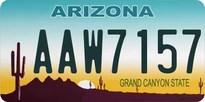 AZ license plate AAW7157