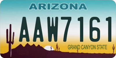 AZ license plate AAW7161