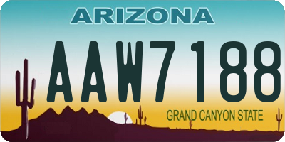 AZ license plate AAW7188