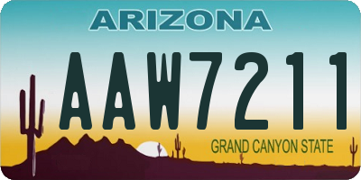 AZ license plate AAW7211