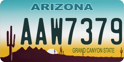 AZ license plate AAW7379
