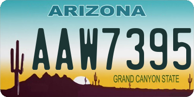 AZ license plate AAW7395