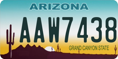 AZ license plate AAW7438