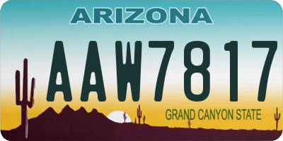 AZ license plate AAW7817