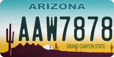 AZ license plate AAW7878